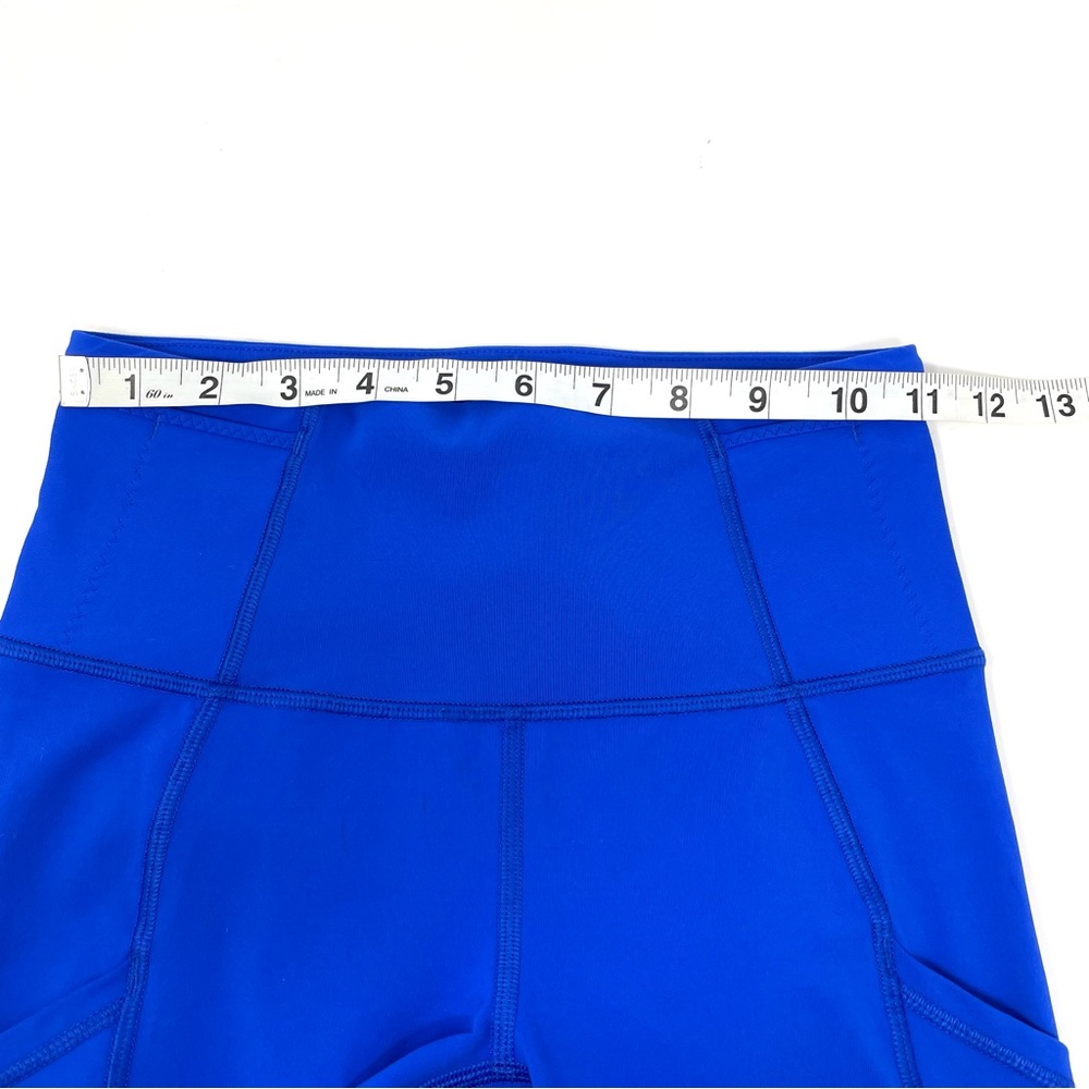 Lululemon Fast and Free High-Rise Crop 18” Blue Running Gym Leggings size 2 - Picture 5 of 11